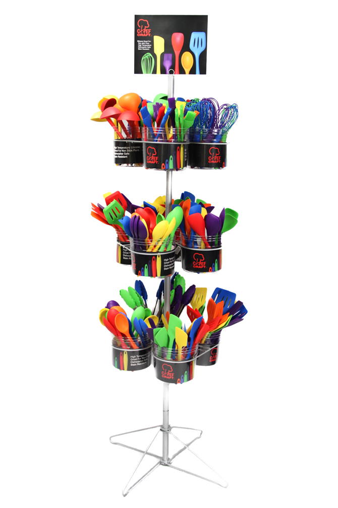 Silicone TOOLS Spinner Rack in Floor Display