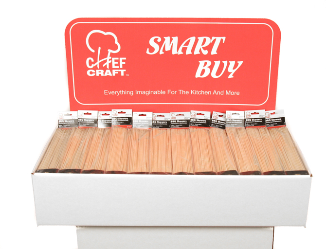 ''10'''' Bamboo Skewers in Floor Display''