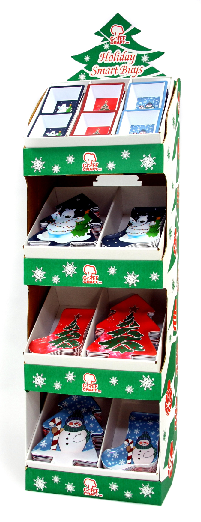 Christmas Shaped PLATES in Floor Display