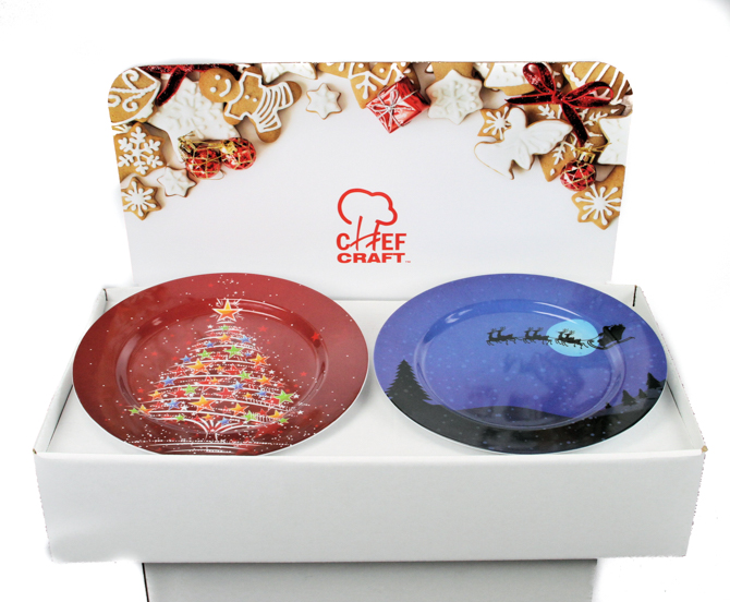 Christmas PLATES in Floor Display