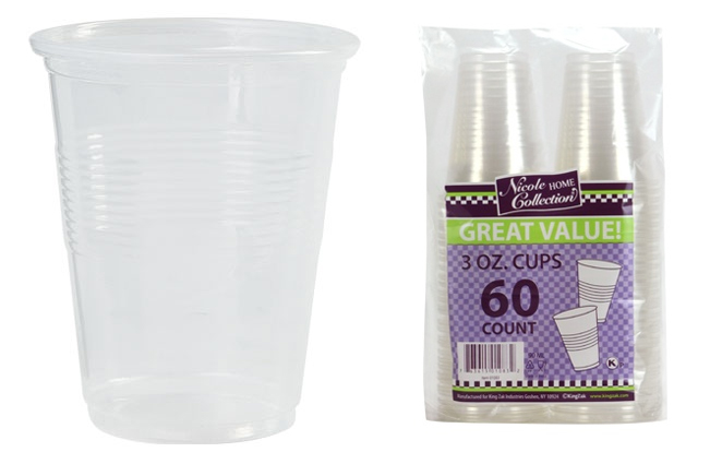 3 oz. Soft Clear Cups 60-Packs - Nicole Home COLLECTION