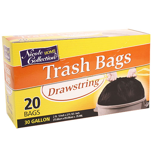 30 Gallon Drawstring Trash Bags 20-Packs - Nicole Home COLLECTION