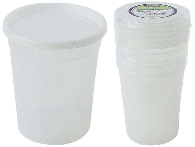 32 oz. Deli ContAiner w/ Lids 5-PAcks  - Nicole Home Collection