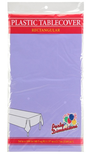 ''54'''' X 108'''' Rectangular Plastic Tablecloth - Hydrangea - Party Dimensions''