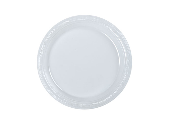 Clear 7'' Round Plastic PLATES by Hanna K. Signature - 50-Packs