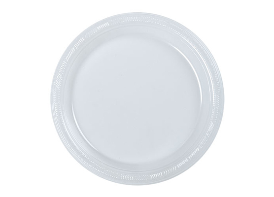 Clear 9'' Round Plastic PLATES by Hanna K. Signature - 50-Packs