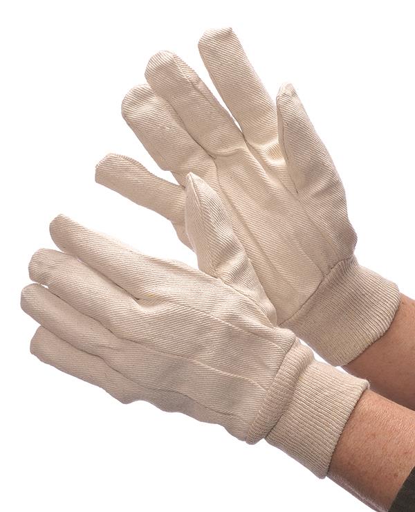 8 oz. COTTON Canvas Gloves w/ Straight Thumb - Size: Men's