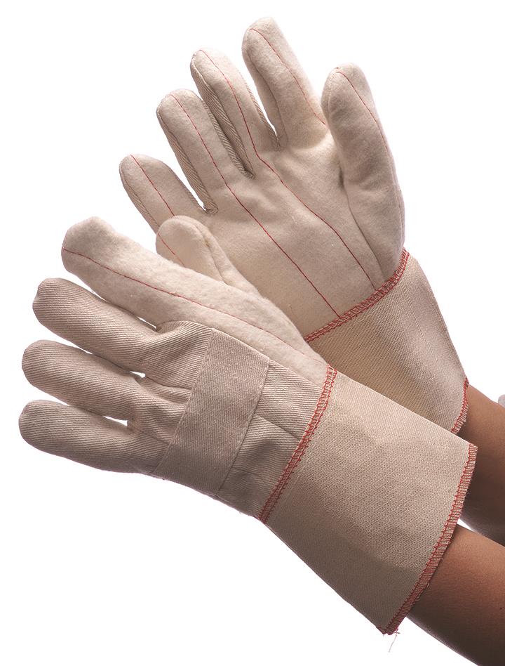 ''24 oz. Standard Feature Nap-Out COTTON Canvas Hot Mill Gloves w/ 4.5'''' Cuff - Size: Men's''