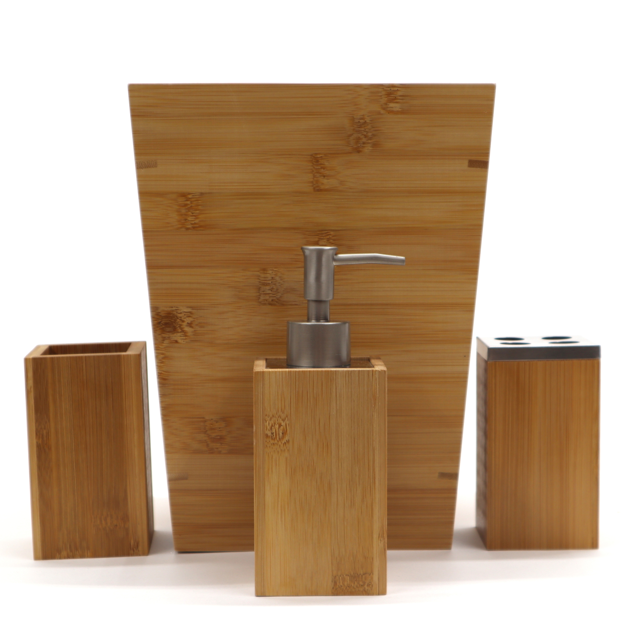 BAMBOO Bathroom Accessory Sets - 4-Pack