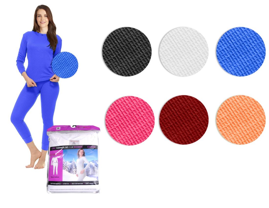 Women's Thermal UNDERWEAR Sets - Assorted Colors - Sizes Small-2X