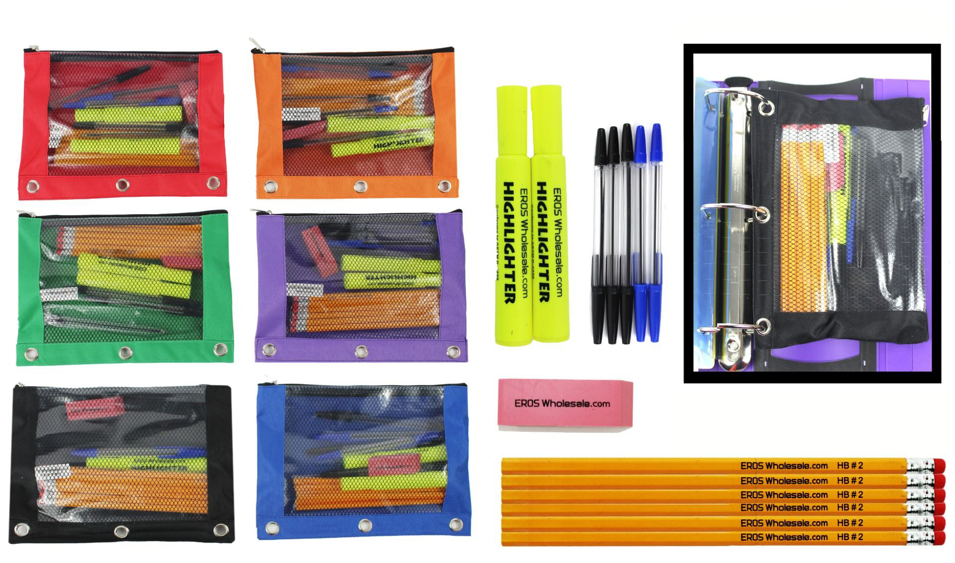 Buy Pencil Box - Bulk School Supplies Wholesale Case of 24 Pencil Boxe