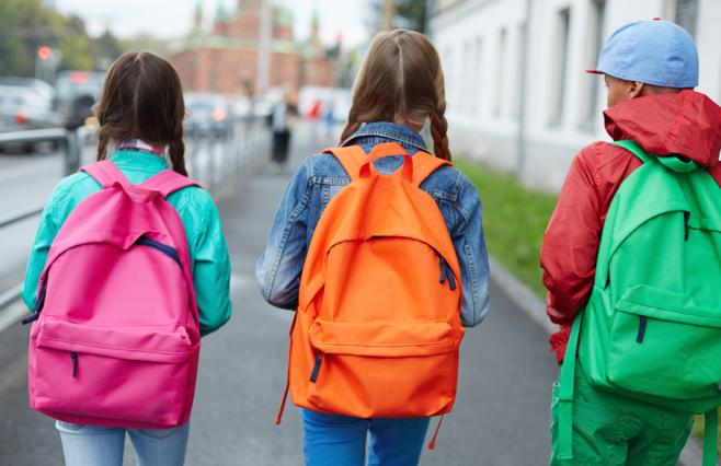 Image of kids wearing backpacks