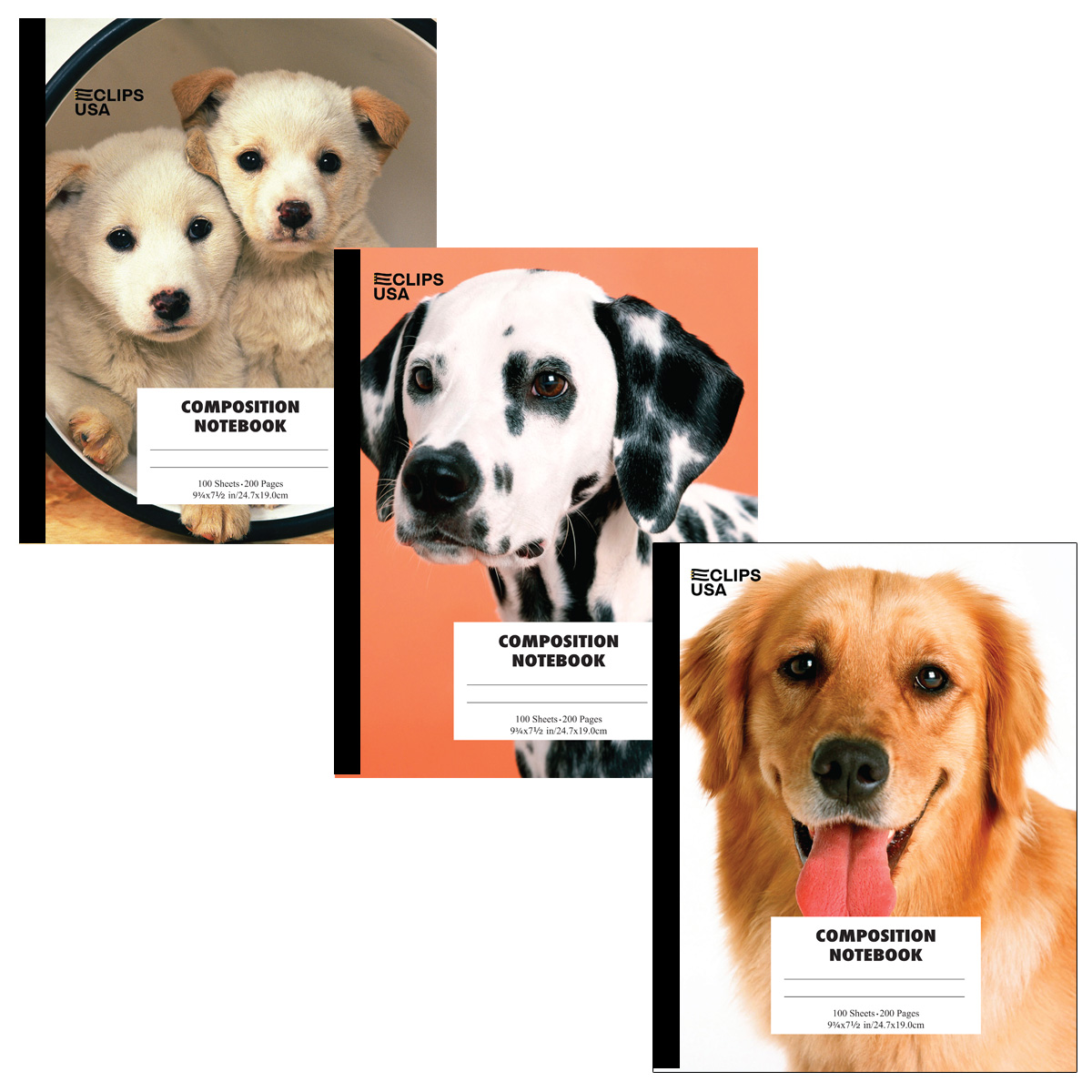 Printed Hardcover Composition Books - Cats & Dogs