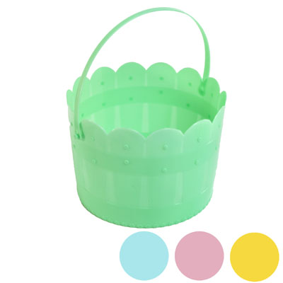 Easter Bucket Garden Gate Design 4ast Pastel Colors 7.1 X 5in Hangtag