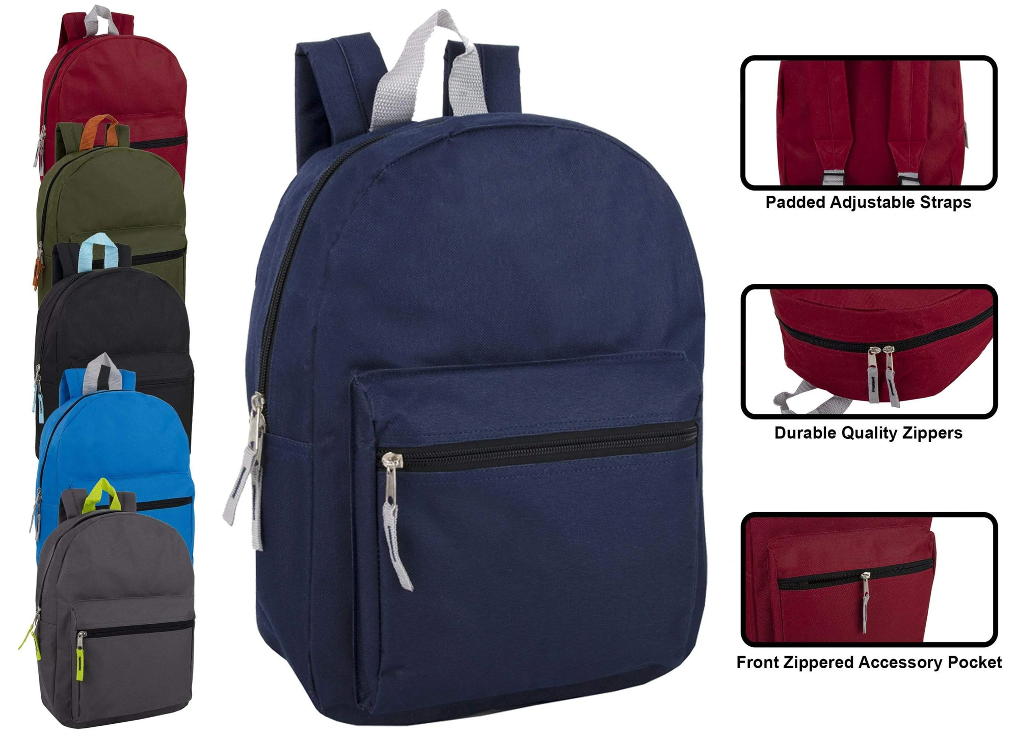 ''15'''' Classic BACKPACKs - Assorted Colors''