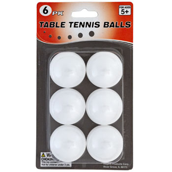 Table TENNIS BALLS 6pk White