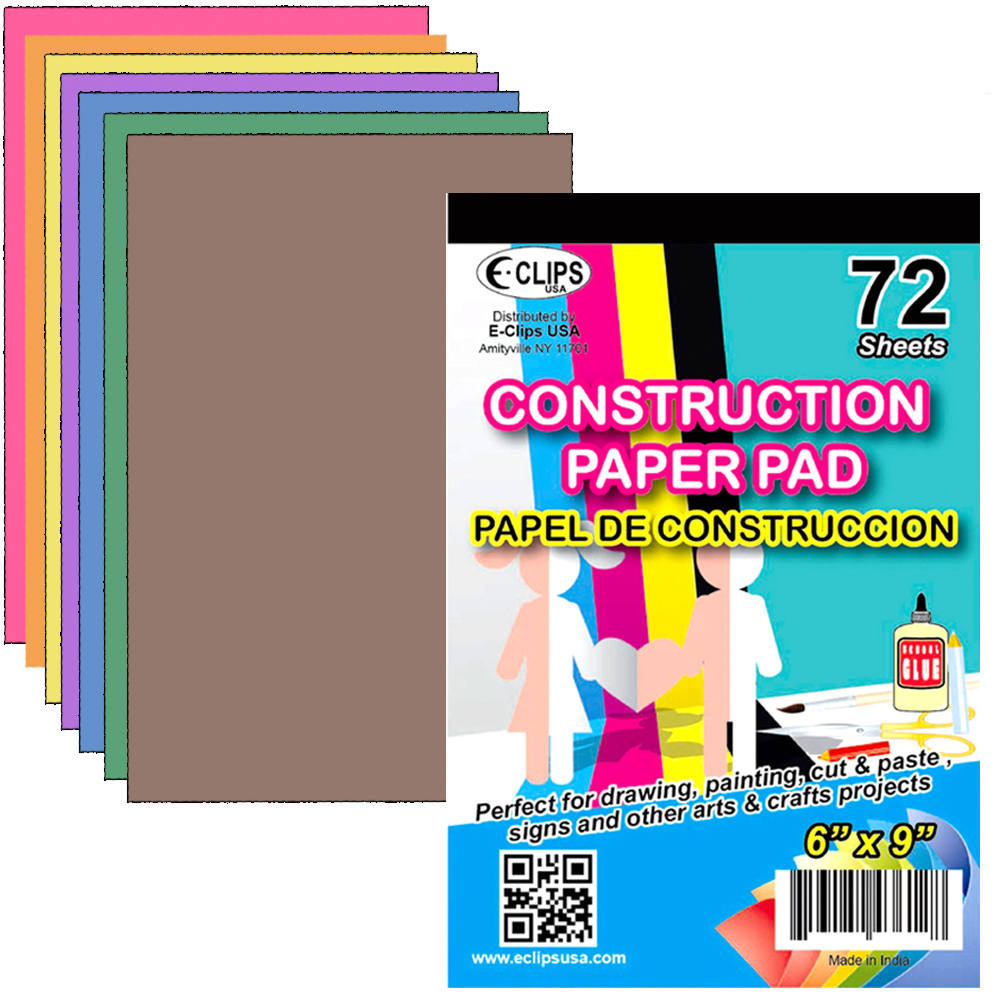 ''72-Sheet 6'''' X 9''''Construction Paper Pad''