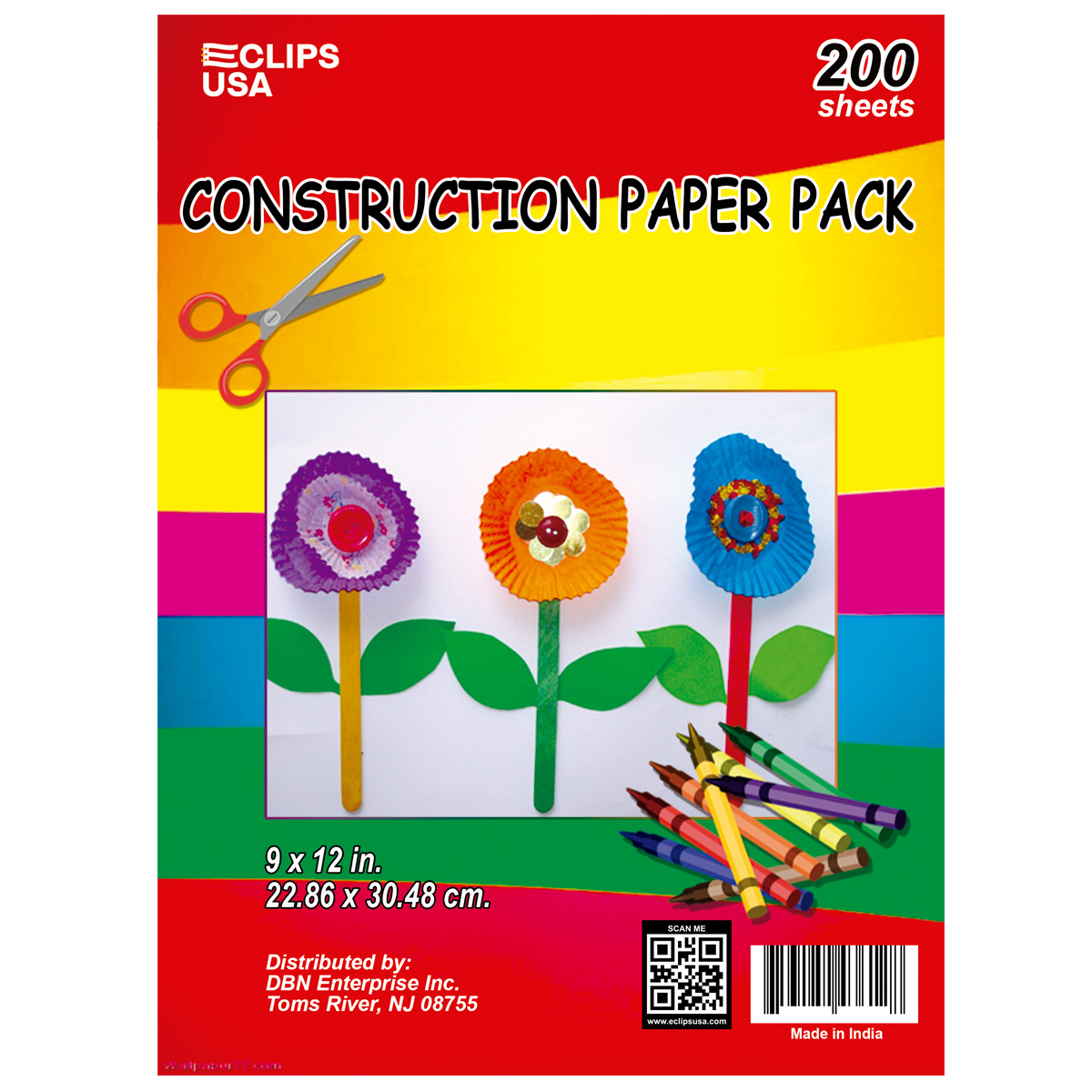 ''200-Sheet 9'''' X 12''''Construction Paper Pad''
