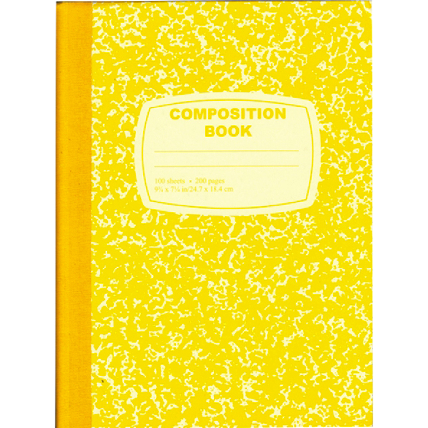 Yellow Marbled Composition NOTEBOOKs - 100-Sheet