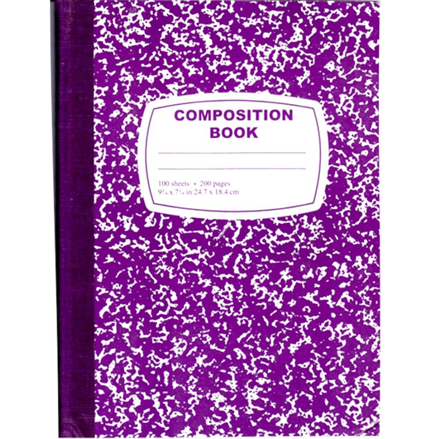 Purple Marbled Composition NOTEBOOKs - 100-Sheet