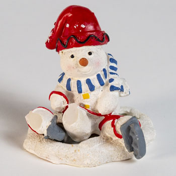 Snowman Santa ICE SKATE Figurine