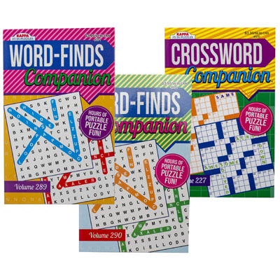 PUZZLE Book Companion Wordfind/crossword 3 Asst In Pdqppd $3.95