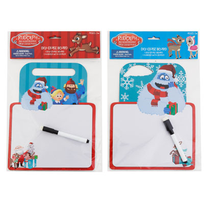 Dry Erase Board Rudolph W/marker 2 Assorted Peggable