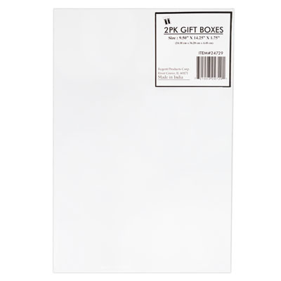 Gift Box 2pk SHIRT White 9.5 X 14.25 X 1.75