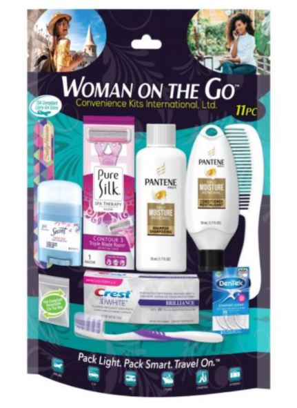 Women's Travel Size On-the-Go Hygiene Convenience Kits - 10 Pc.