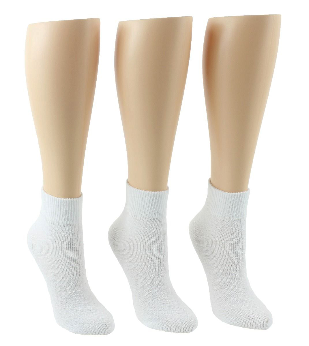 Women's Cotton Athletic Ankle Socks - White