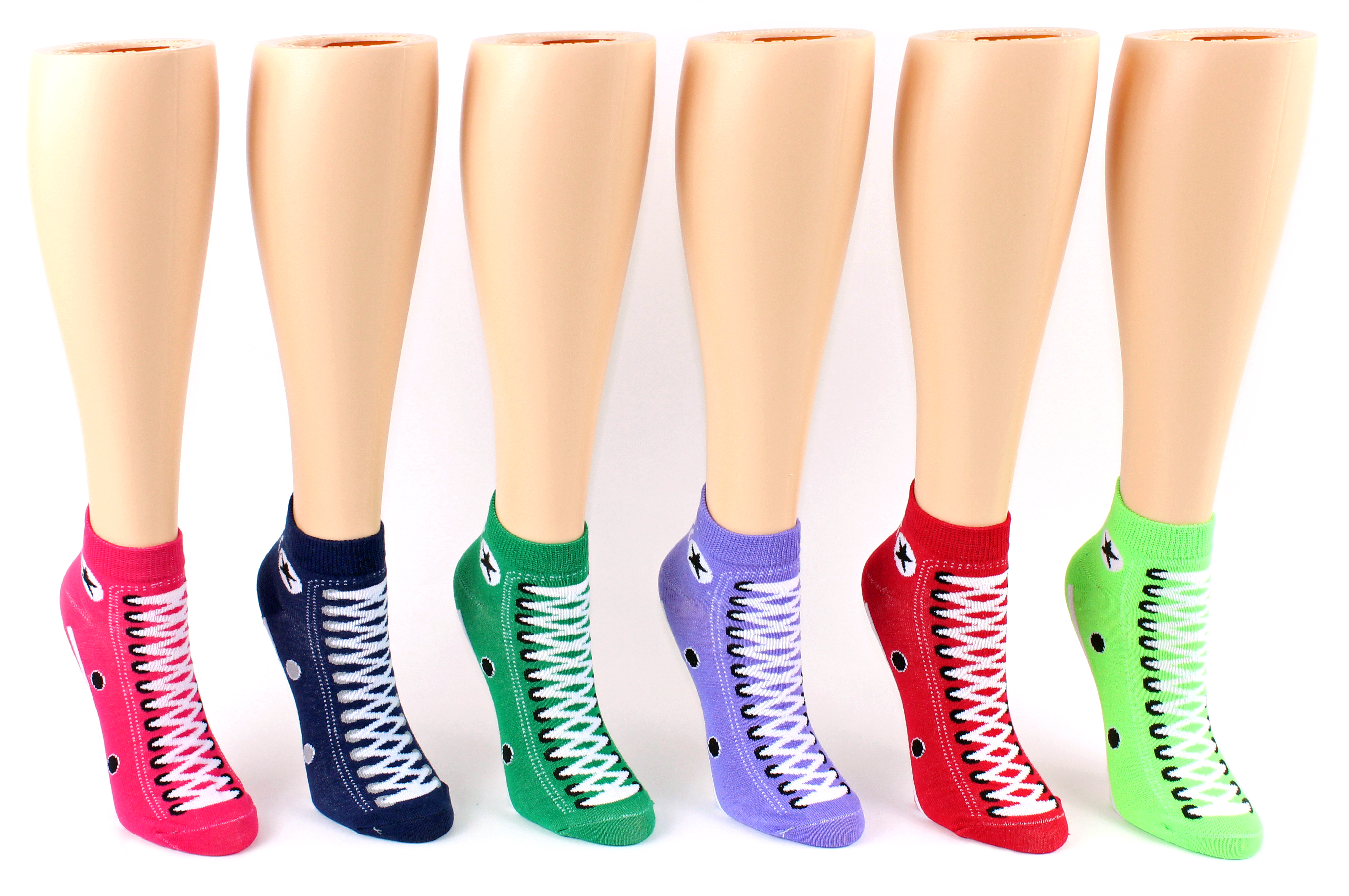 Women's Low Cut Novelty Socks - SNEAKER Print - Size 9-11