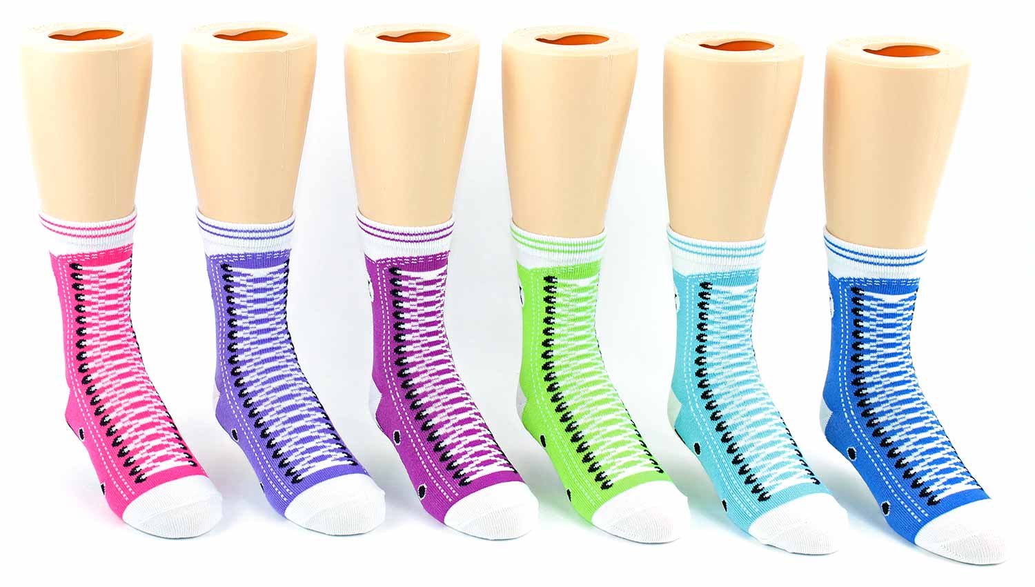 Boy's & Girl's Novelty Crew Socks - SNEAKER Print - Size 4-6