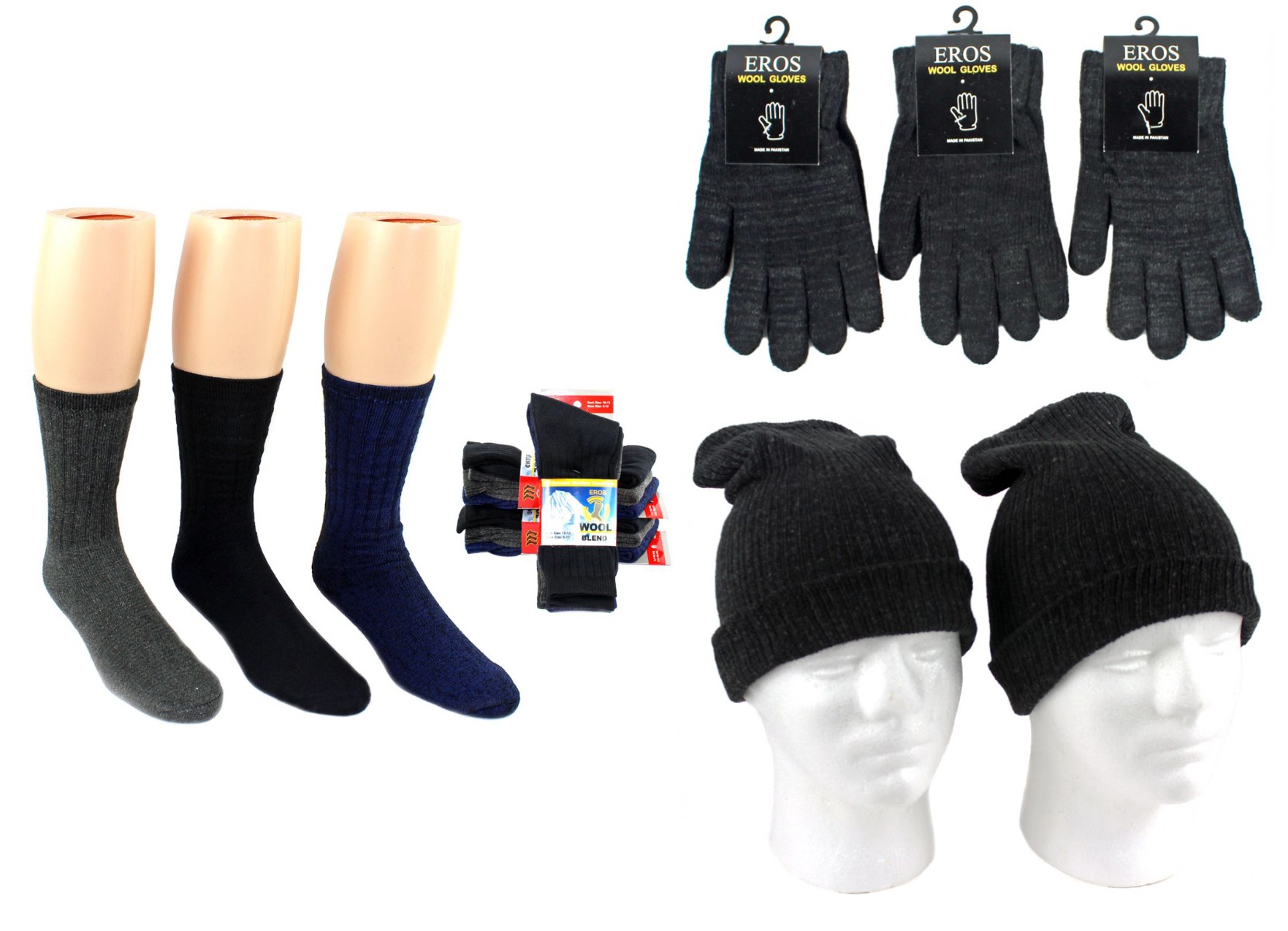 ''Adult Merino Wool Combo - HATs, Gloves, and Socks''