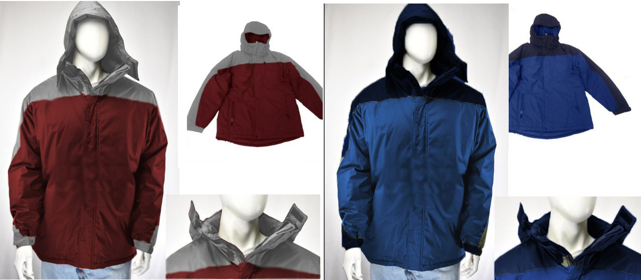 Men's Winter Heavyweight JACKETs w/ Detachable Zipper Hood - Sizes Medium-XXL - Choose Your Color(s)
