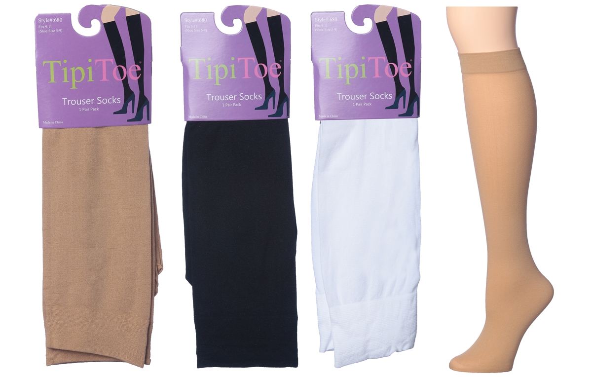 Women's Knee High Trouser SOCKS - Size 9-11 - Choose Your Color(s)