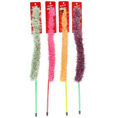 Cat TOY Wand 2 Styles Assorted Colors In Pdq #14007/14008