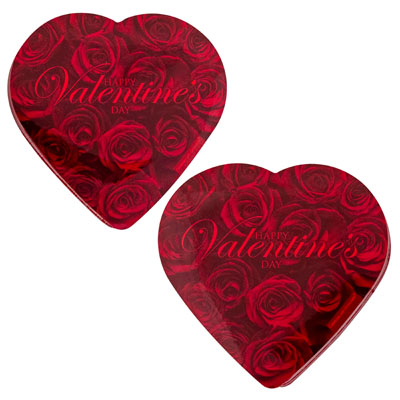 Valentine CANDY Chocolate Heart Valentine Red Wrap 2 Oz Pdq