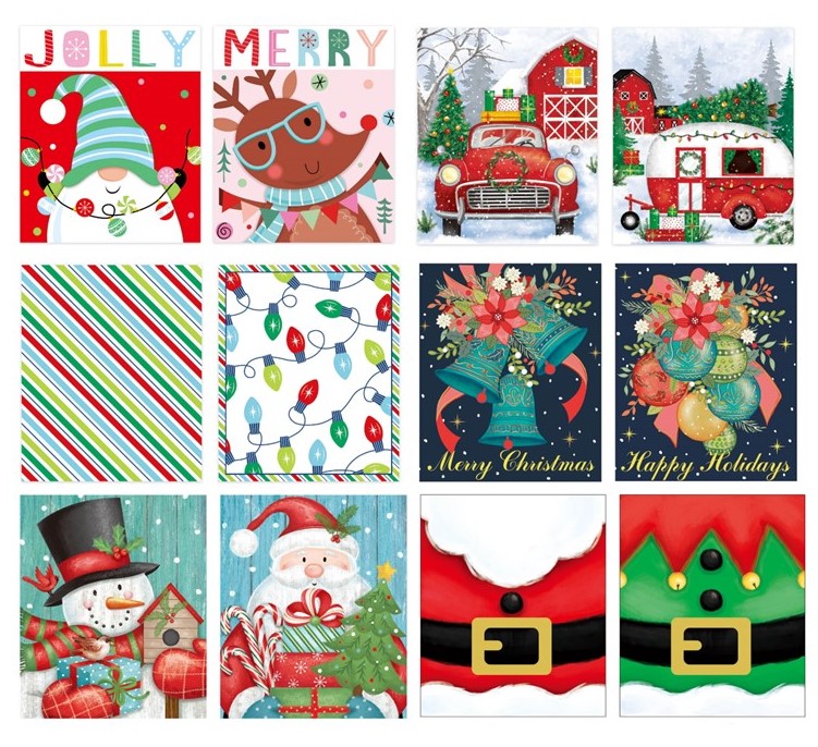 Gift Bag Xl CHRISTMAS 12ast 13x4x18in 157gsm/upc Label