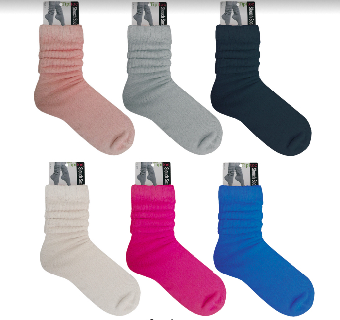 Women's Heavy Gauge Ribbed Slouch SOCKS - Assorted Colors