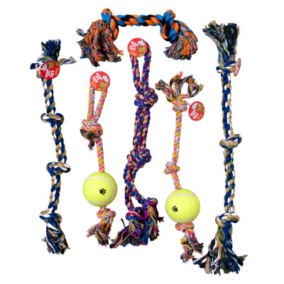 Dog TOY Rope Chews Xl 6 Asststyles And Colors In Pdqhang Tag