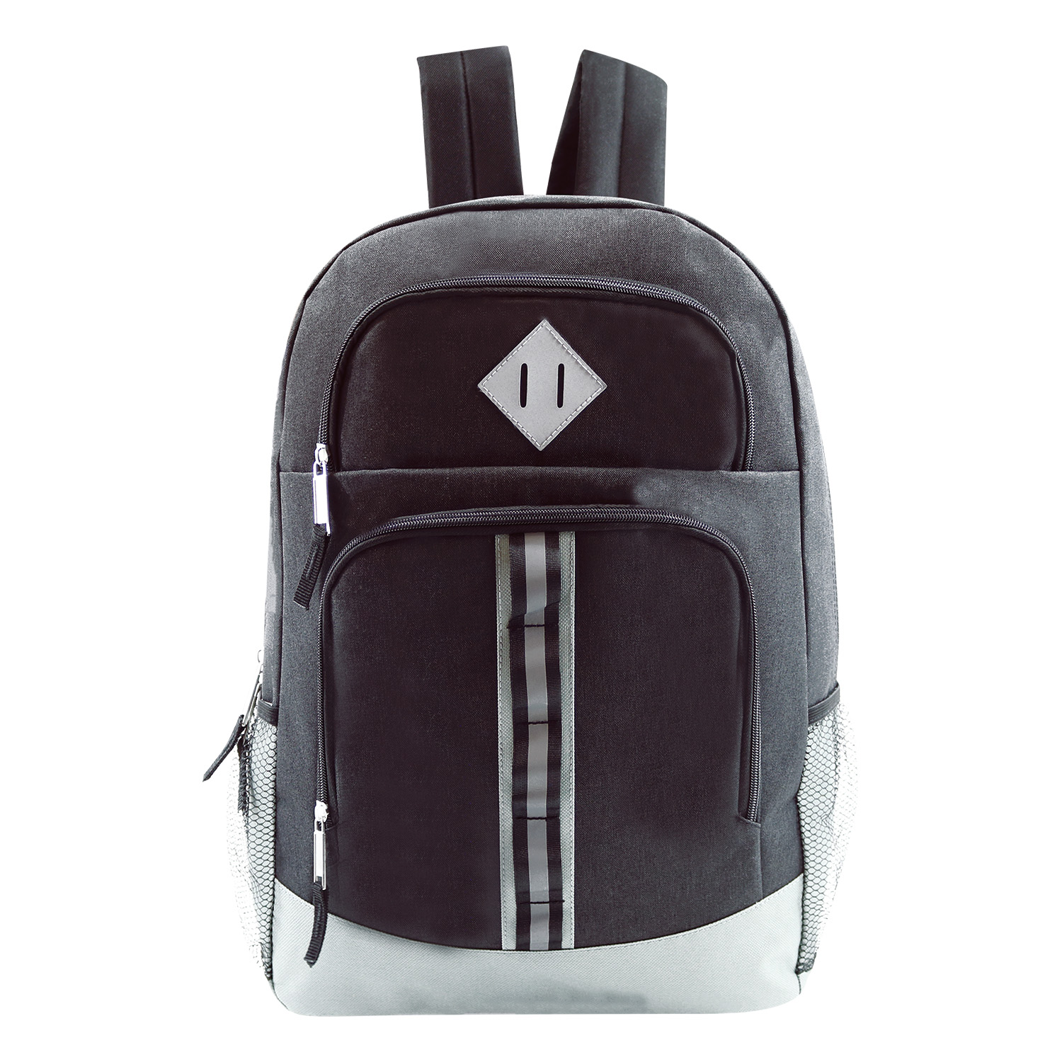 ''18'''' Deluxe Classic Style Two Tone BACKPACKs w/ Embroidered Locker Loops & Mesh Pockets - Black & G