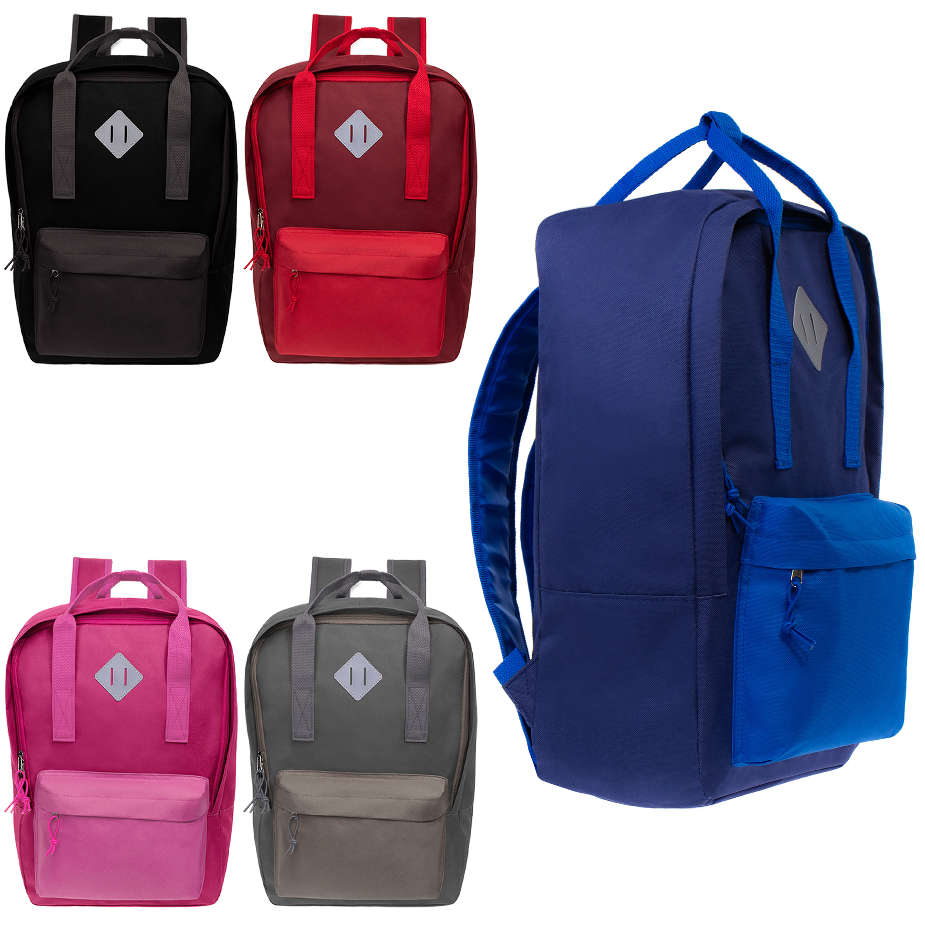''17'''' Deluxe BACKPACKs w/ Embroidered Locker Loop - Assorted Colors''