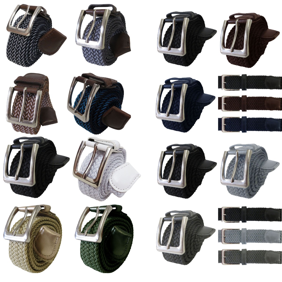Unisex Elastic Stretch Braided BELTs - Choose Your Color(s)