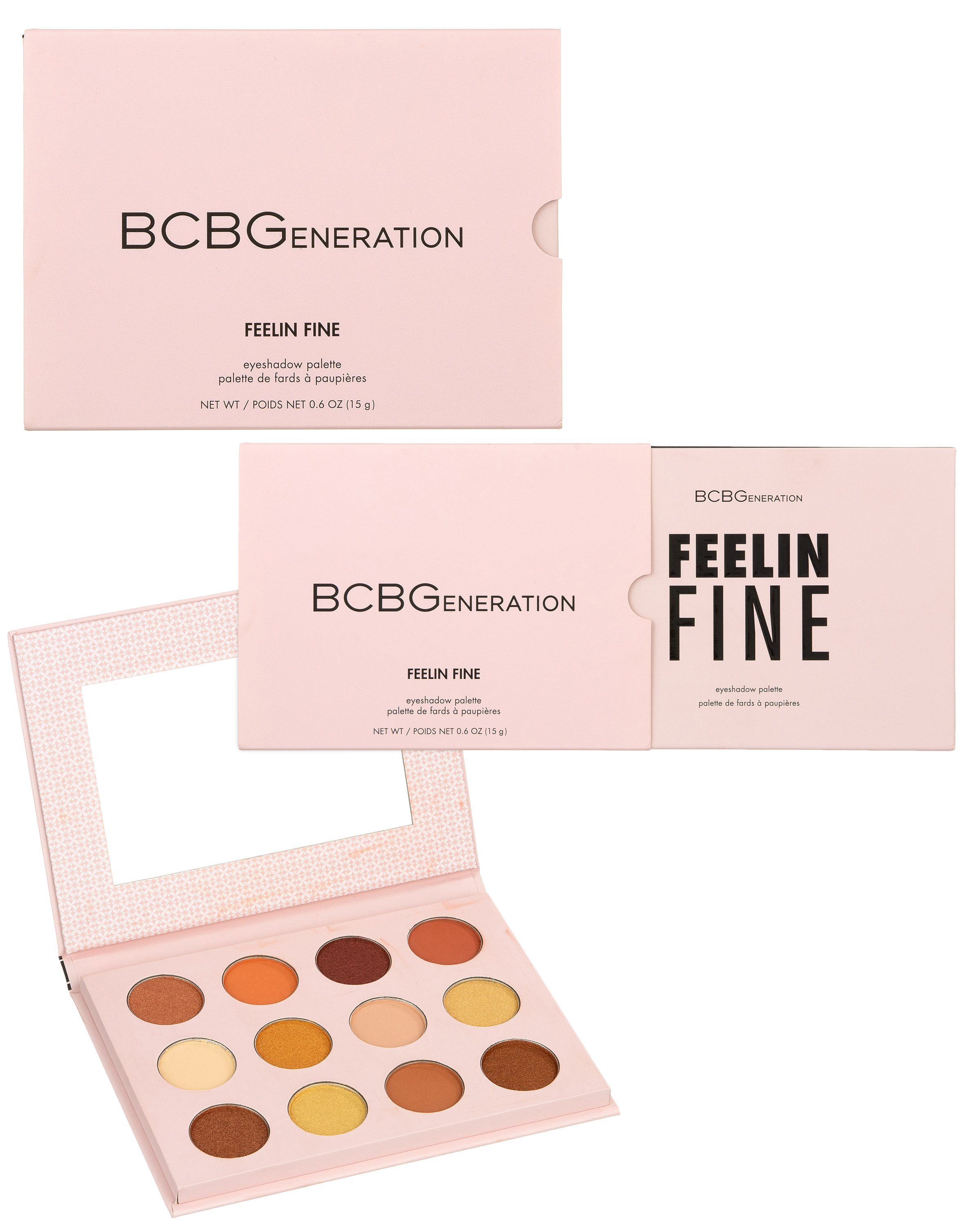 BCBGeneration Feelin Fine EYESHADOW Palette w/ 12 Pressed Pigment Shades