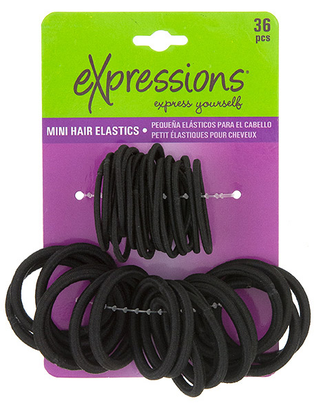 Mini HAIR Elastics - Black - 36-Pack