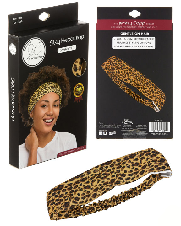 Jenny Capp Silky Headwraps w/ Cheetah Print