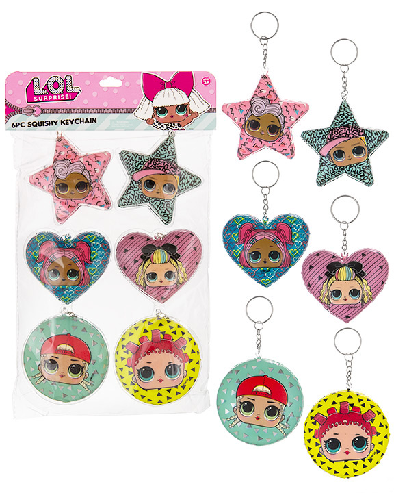 L.O.L. Surprise! Printed Squishy KEYCHAINs - 6-Pack