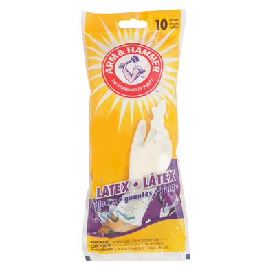 GLOVES Latex Disposable 10ct Arm And Hammer