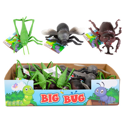 Big Bug 3ast In 24pc Pdq Grasshopper/beetle/fly Hangtag