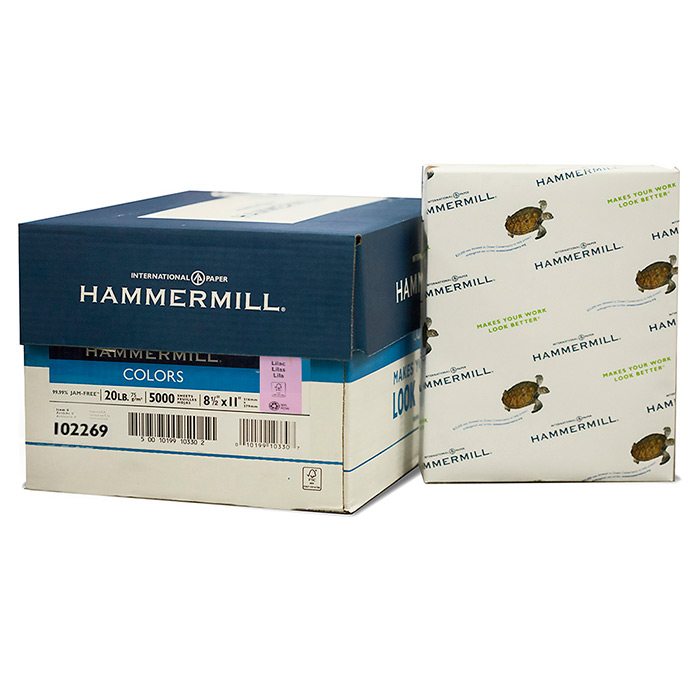 ''Hammermill 8.5'''' X 11'''' Lilac Colored Paper (10 Reams/Case)''